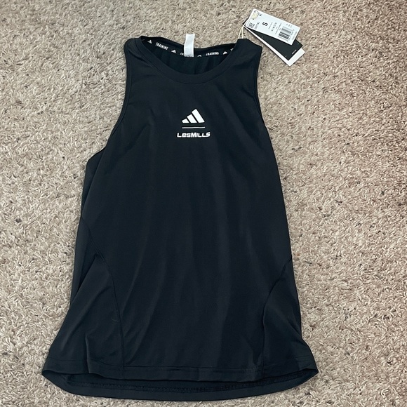 Adidas Les Mills Black Performance Tank Top racer back nwt small sold out online - Picture 2 of 5